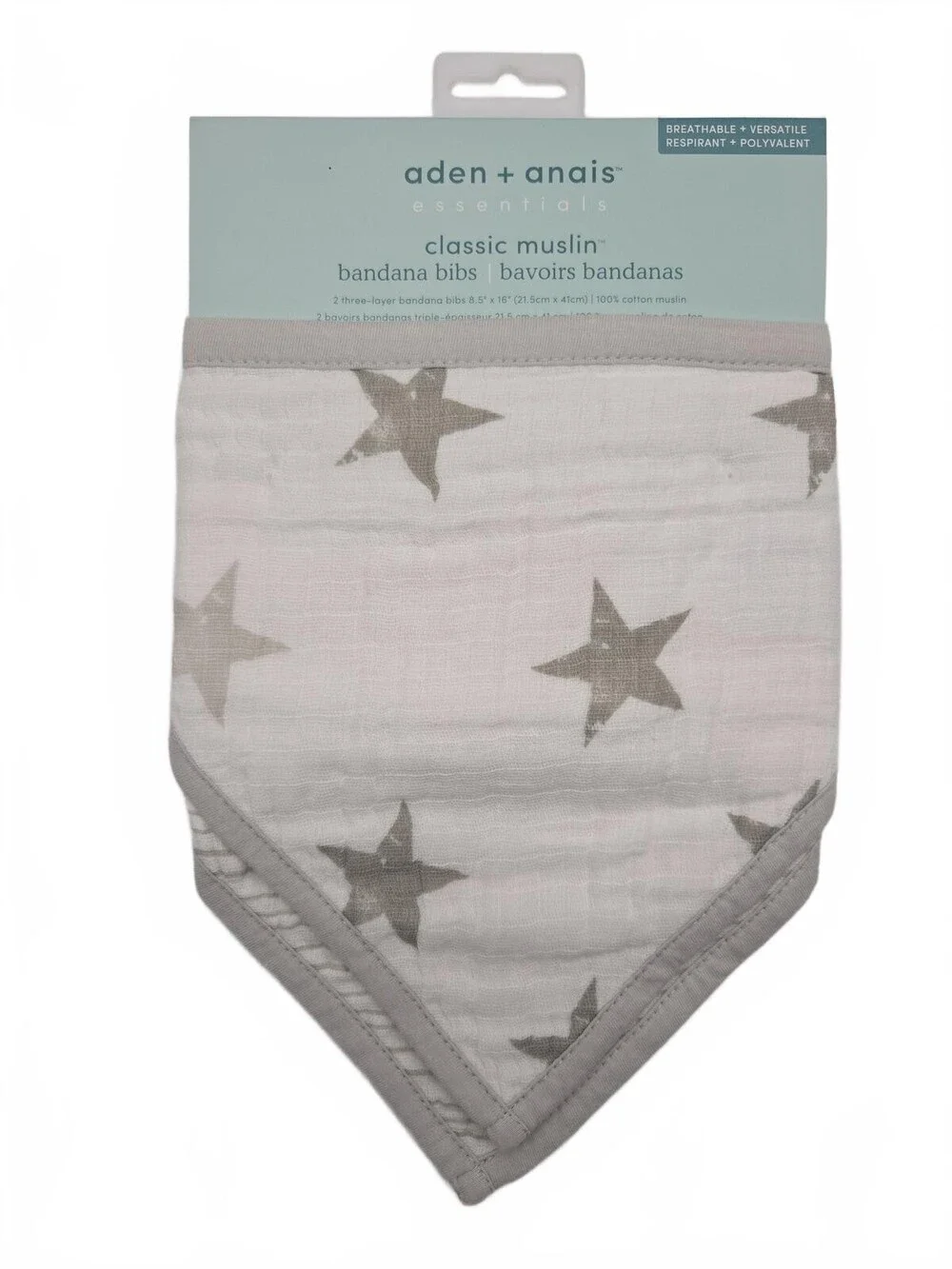 aden + anais Classic Muslin Bandana Bibs - Star Print